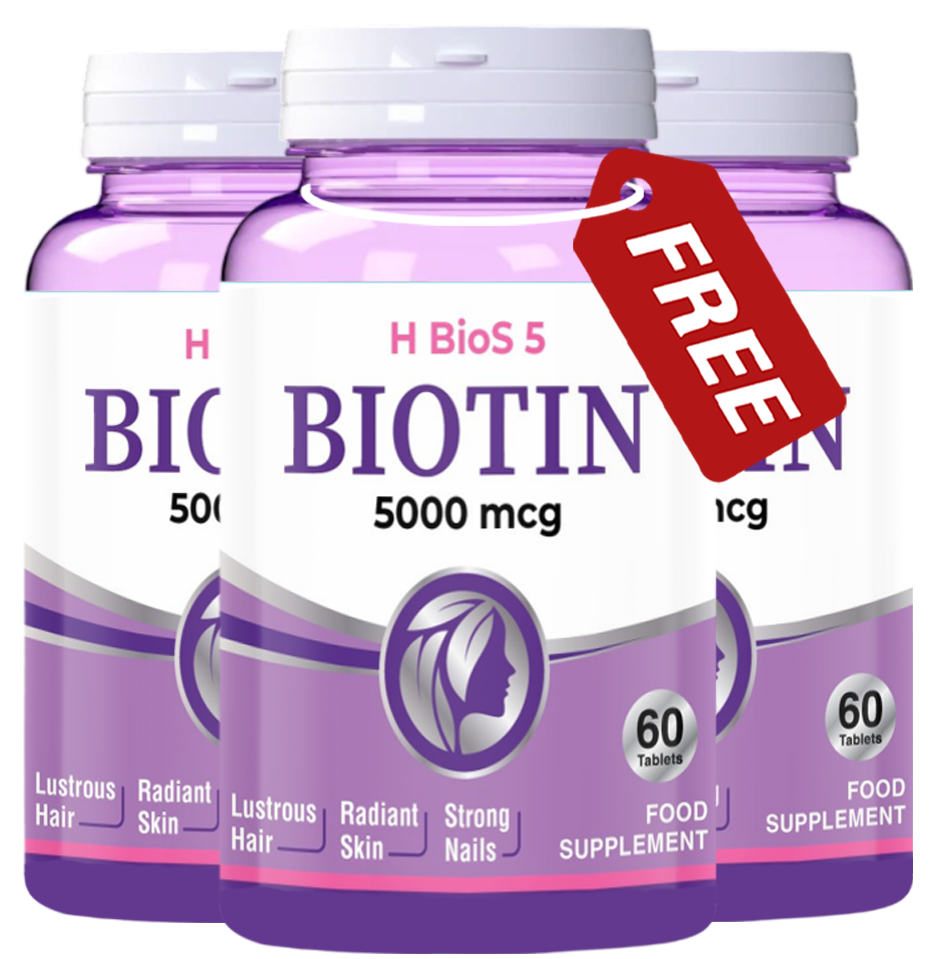 Buy 2 Biotin 5000mcg Get 1 Free