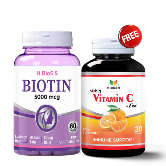 Buy Biotin (60Tablets) Get Vitamin C Free