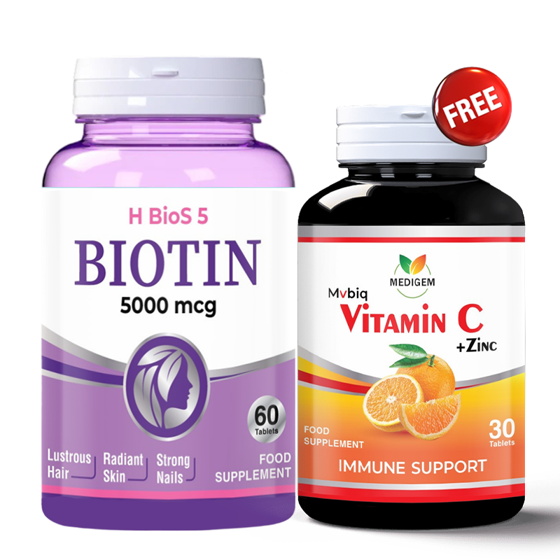 Buy Biotin Get Vitamin C Free